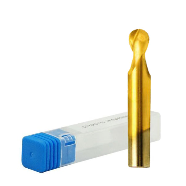 TiN HSS 2 Flute Ball Nose End Mills
