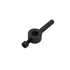 A small black metal hardware component with a circular ring, threaded bolt, and straight stem, shown on a plain white background.