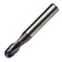 A 2 flute TiAIN coated ball nose end mill with a silver color