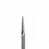 Metal burr drill bit on a white background