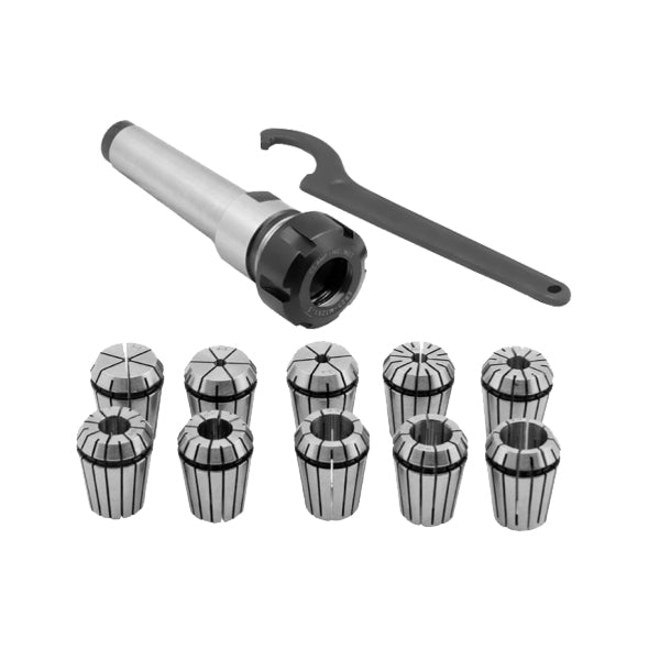 ER25 Collets Set with MT2 Milling Collet Chuck (10 Metric Collets)