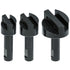 3 of black fly cutter holder with straight shank on a white background