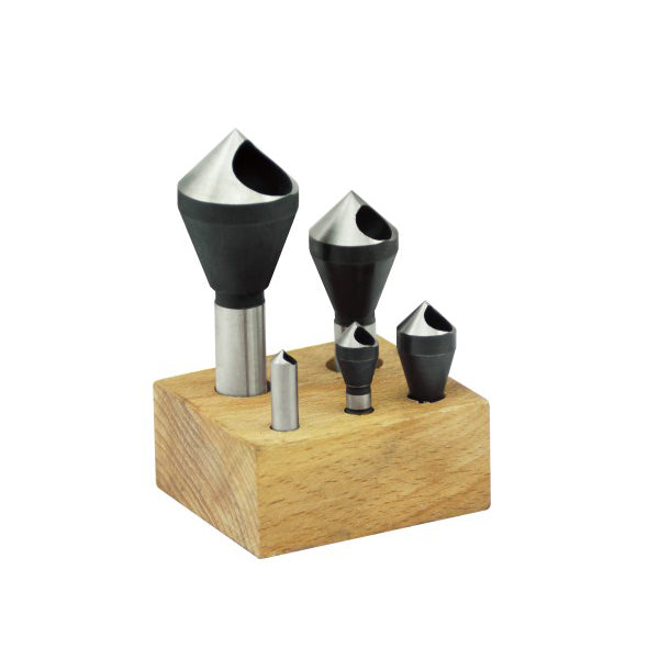 HSS 90deg. Countersink Deburring 5pc Set, 2-25mm