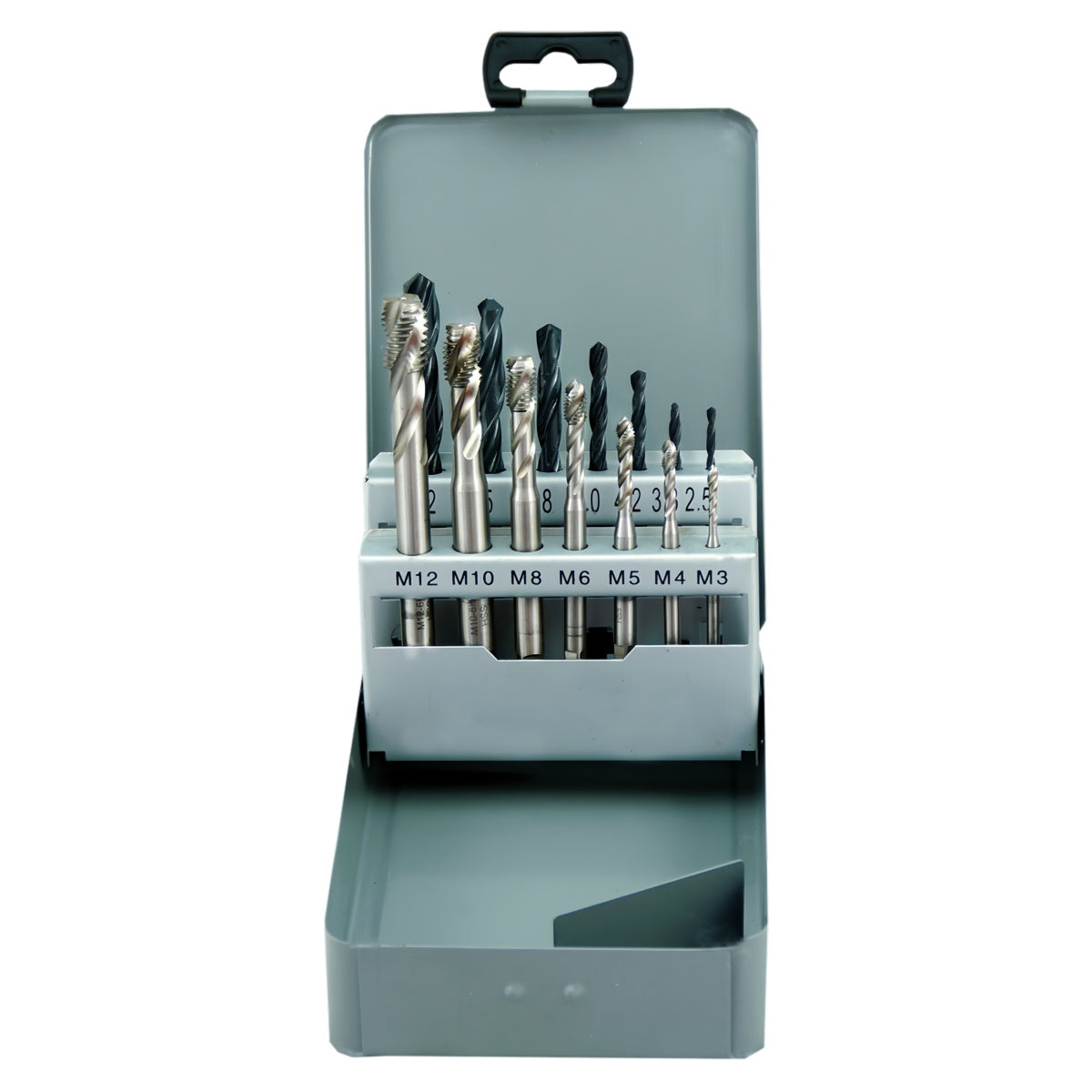 HSS Metric Spiral Machine Tap & Drill 14pcs Set M3-M12