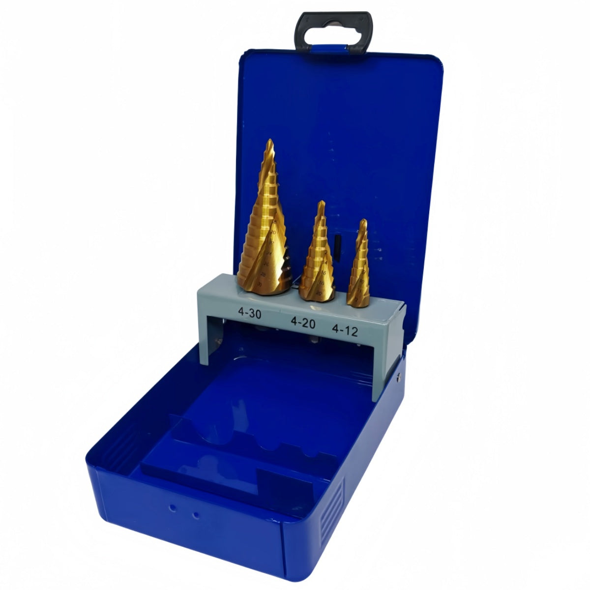 HSS TiN Step Drills 3pc Set 4-12/4-20/4-30mm