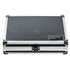 A rectangular hard case with a black textured top panel, silver metal edges, corner protectors, and a front clasp closure. A small label on the top reads '21Pa/Set Counterweights Size 8.