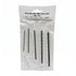 A 5-piece HSS long twist drill set in clear plastic packaging, showing the five black metal drill bits of varying sizes labeled 1.0, 1.