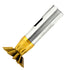 A single 45° TiN HSS dovetail milling cutter with a silver shank and gold-colored cutting edges.