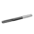 A high-speed steel machine reamer with a straight flute and parallel shank, silver in color.