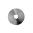 A circular metal circular slitting saw blade with a central hole, shown against a plain white background.