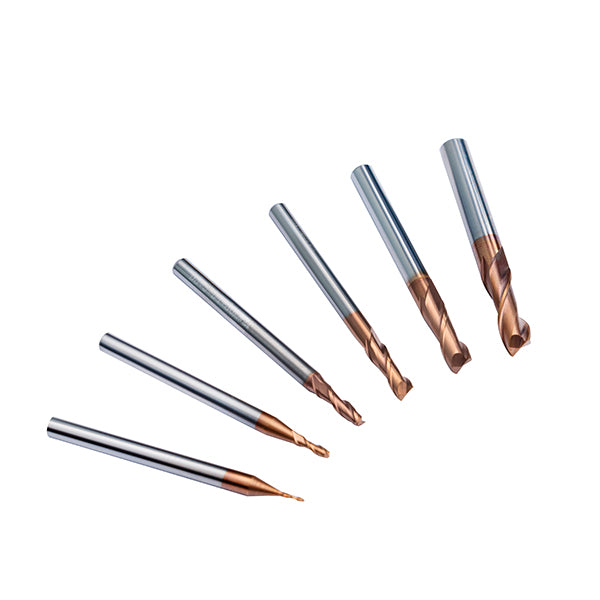 HSS 2 Flute TiN Coated End Mill 6pcs Set