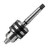 Metal drill chuck on a white background