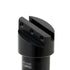 A close-up of a black cylindrical metal tool or drill bit component with a slotted top section and visible white printed markings reading '38MMT 2017.08' on a plain white background.