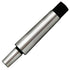 Metallic drill chuck arbor with a black and silver finish for drill press and milling machine