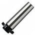 A polished metallic cylindrical component with a black threaded base, shown diagonally on a plain white background.