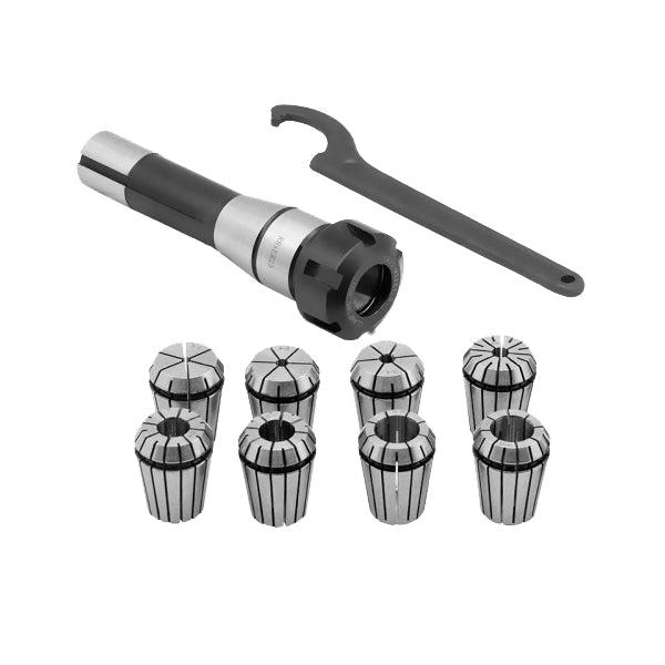 ER32 Collets Set with R8 Shank Milling Collet Chuck (8 Metric Collet)