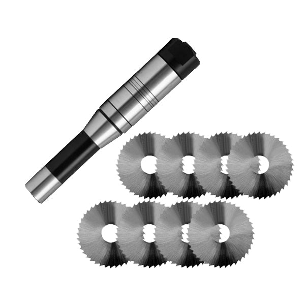 50mm Slitting Saw Full 8pcs Set with Stub Milling Arbor