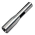 A Morse taper adaptor and sleeve, consisting of a cylindrical metal converter.
