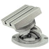 A silver metallic 3D angle-adjustable mounting bracket with precision measurement scales on its rotation axes, shown on a solid white background.