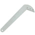 A metal drill bit gauge with a straight edge, a curved bevel marked 0 to 20, and a hanging hole at one end, shown on a plain white background.