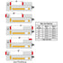 Technical diagram showing five jaw positions (A, B, C, D, E) for a pneumatic cylinder, with dimension labels, a max jaw opening table, and notes about light work only.