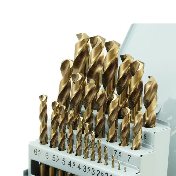 HSS-Co (5% Cobalt) Drill Bits 1-13mm Set 25pcs (Split Point) – Ausee ...