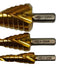 HSS TiN Step Drills 3pc Set 4-12/4-20/4-30mm