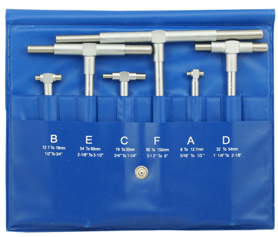 Telescopic Gauges 6pcs Set 8-150mm, 5/16"-6"